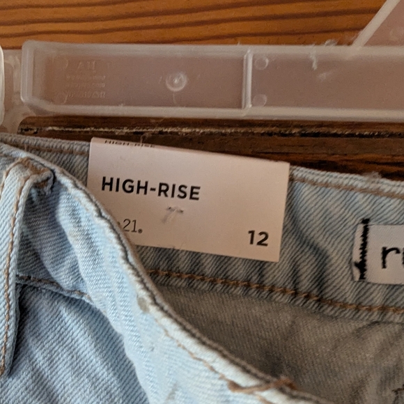 Rue21 Light Blue Distressed Denim Shorts SZ12 - Picture 6 of 10